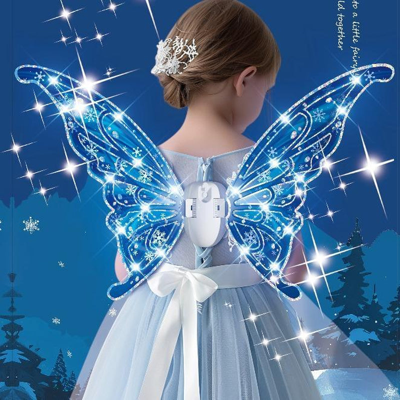 [4 Colors] Glowing Butterfly Wings for Ages 3-8 Year Years Girls