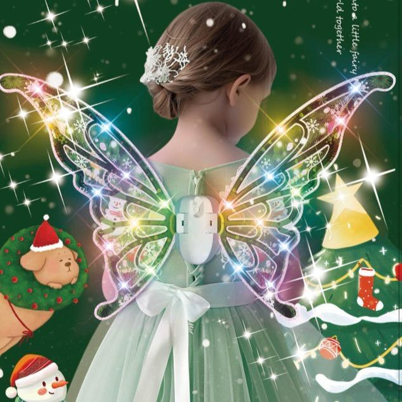 [4 Colors] Glowing Butterfly Wings for Ages 3-8 Year Years Girls