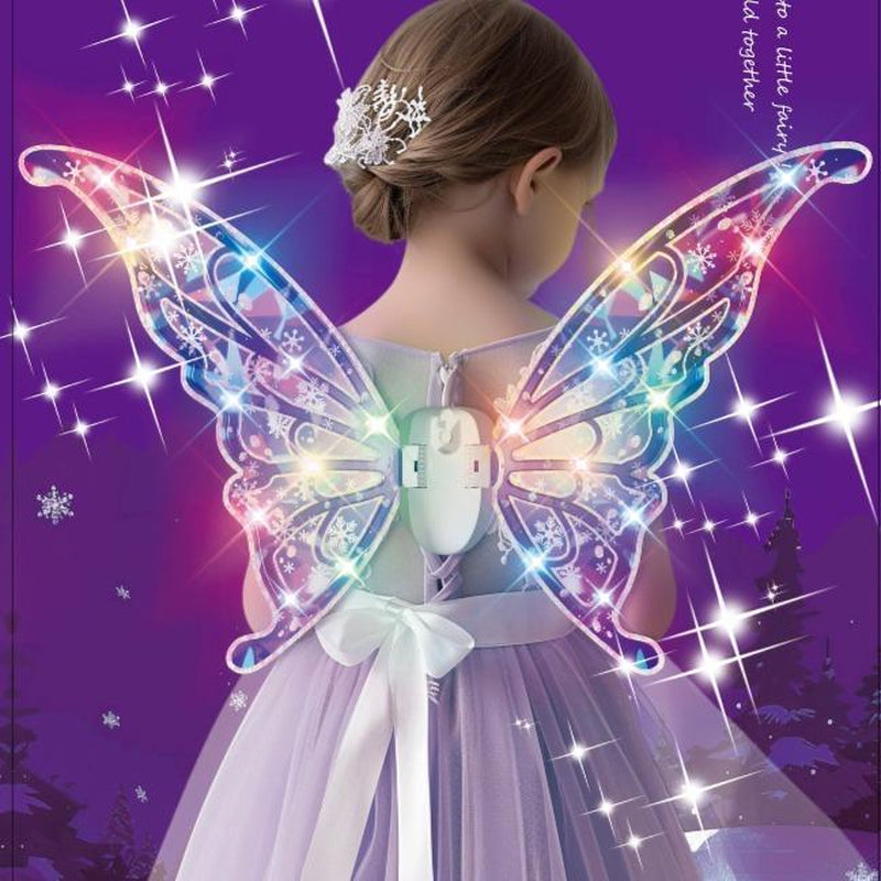 [4 Colors] Glowing Butterfly Wings for Ages 3-8 Year Years Girls